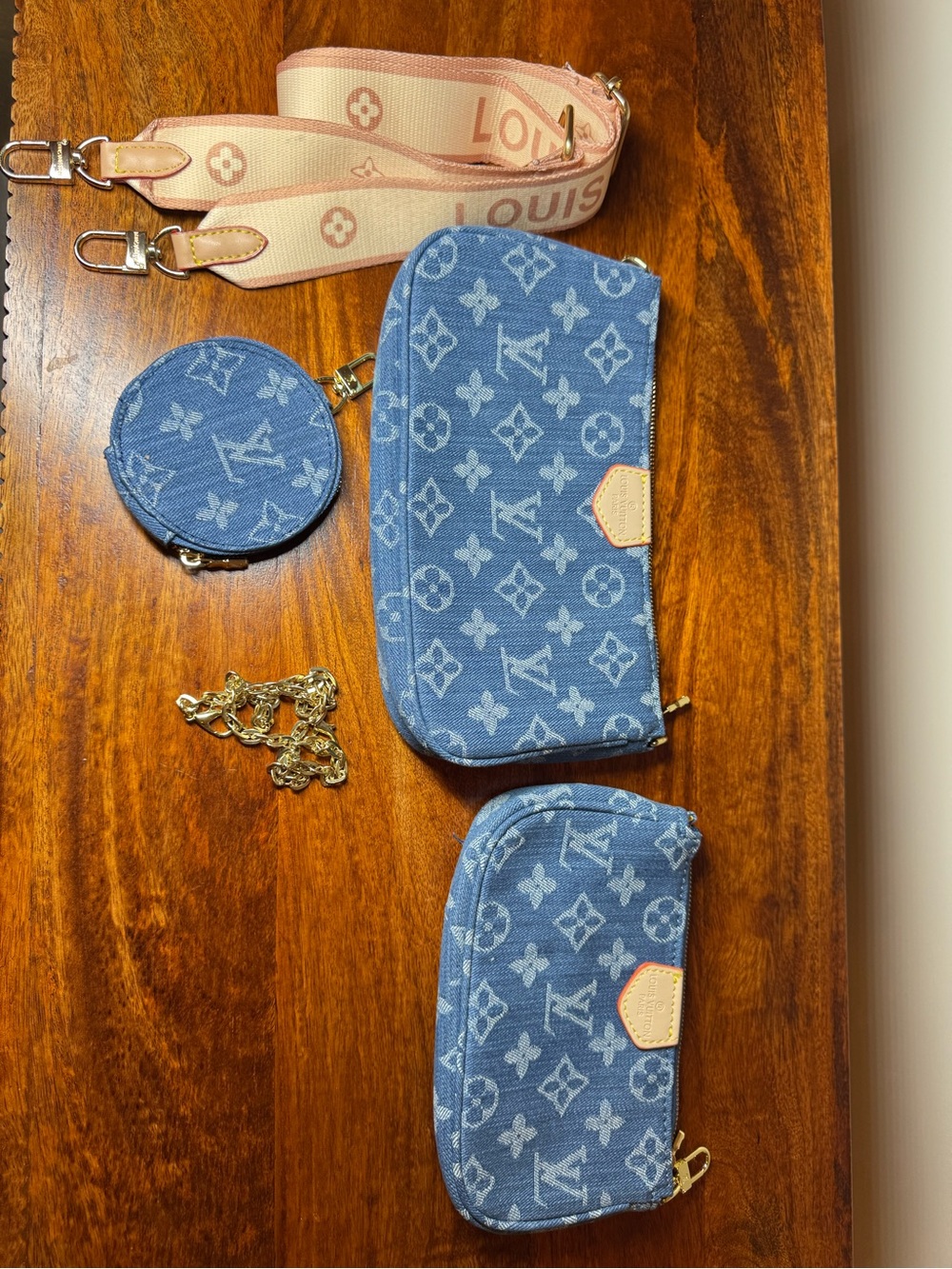 Blue Denim Crossbody. No Brand. Brand New.